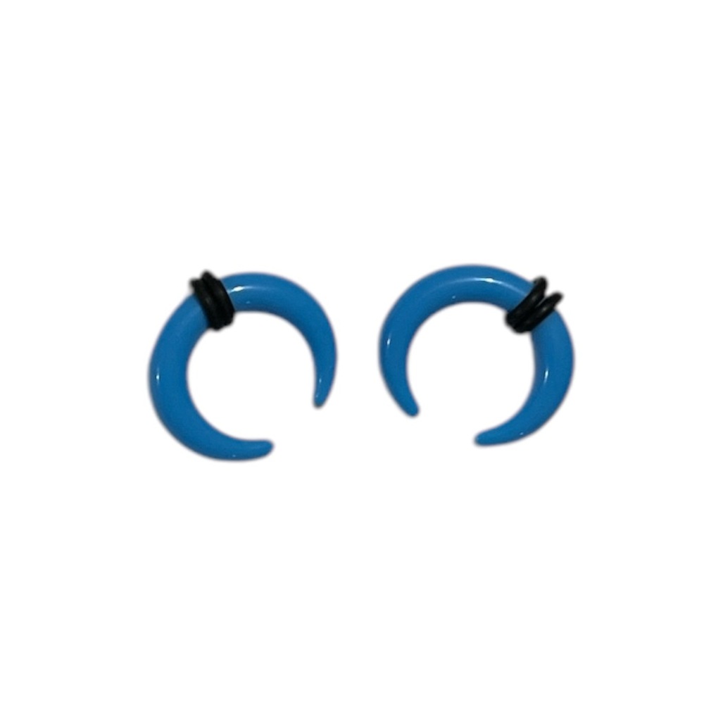 Pair of Brand New Sky Blue Acrylic Spiral Ear Stretcher 
size 4g